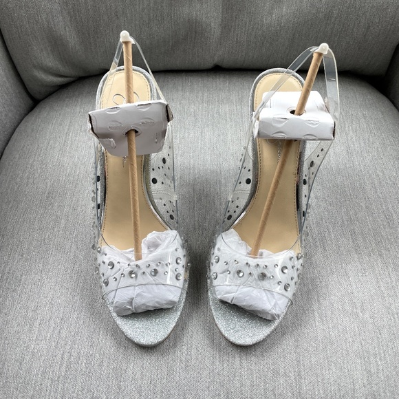 Jessica Simpson Jaisey High Heel in Clear 10M Like New - Picture 8 of 10